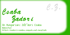 csaba zadori business card